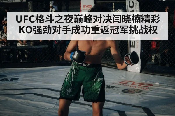 UFC格斗之夜巅峰对决闫晓楠精彩KO强劲对手成功重返冠军挑战权